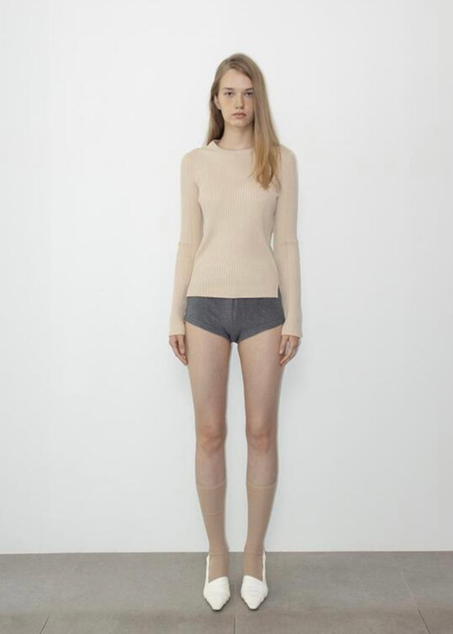 LEHA | Bex Butter Ribbed Knit (Light Beige)