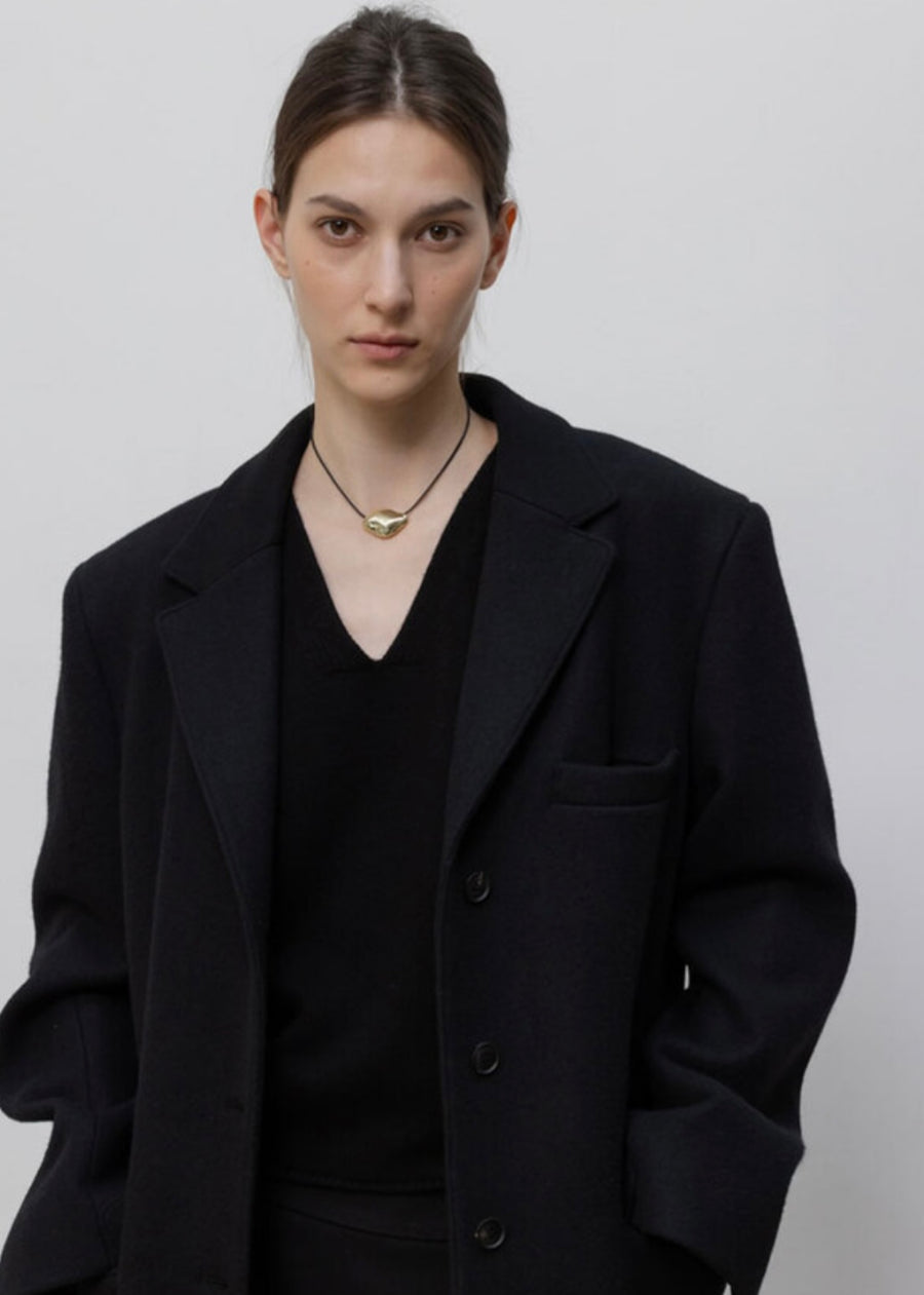 LEHA |  Adena Single Breast Coat (Black)