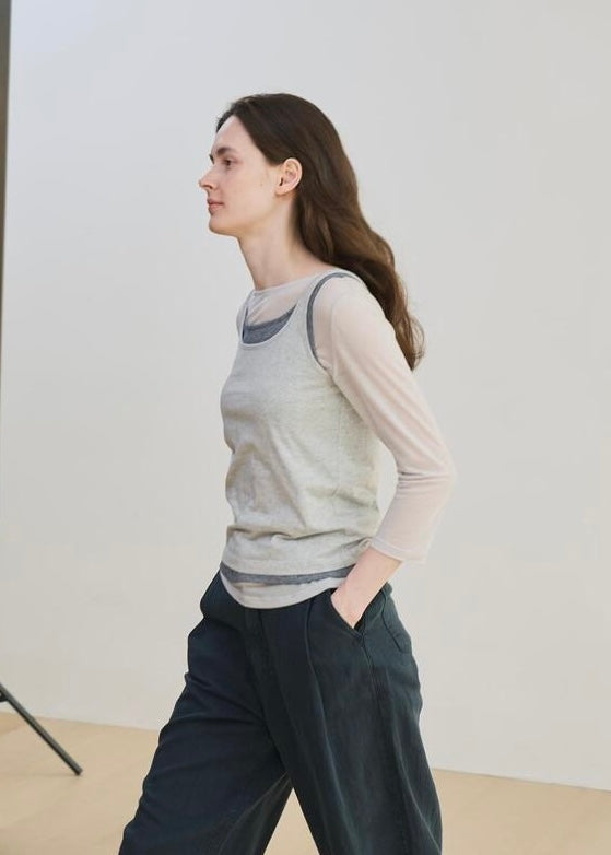 MOIA | Tencel T-shirt (Light gray) Expected ship to 06/20/2025