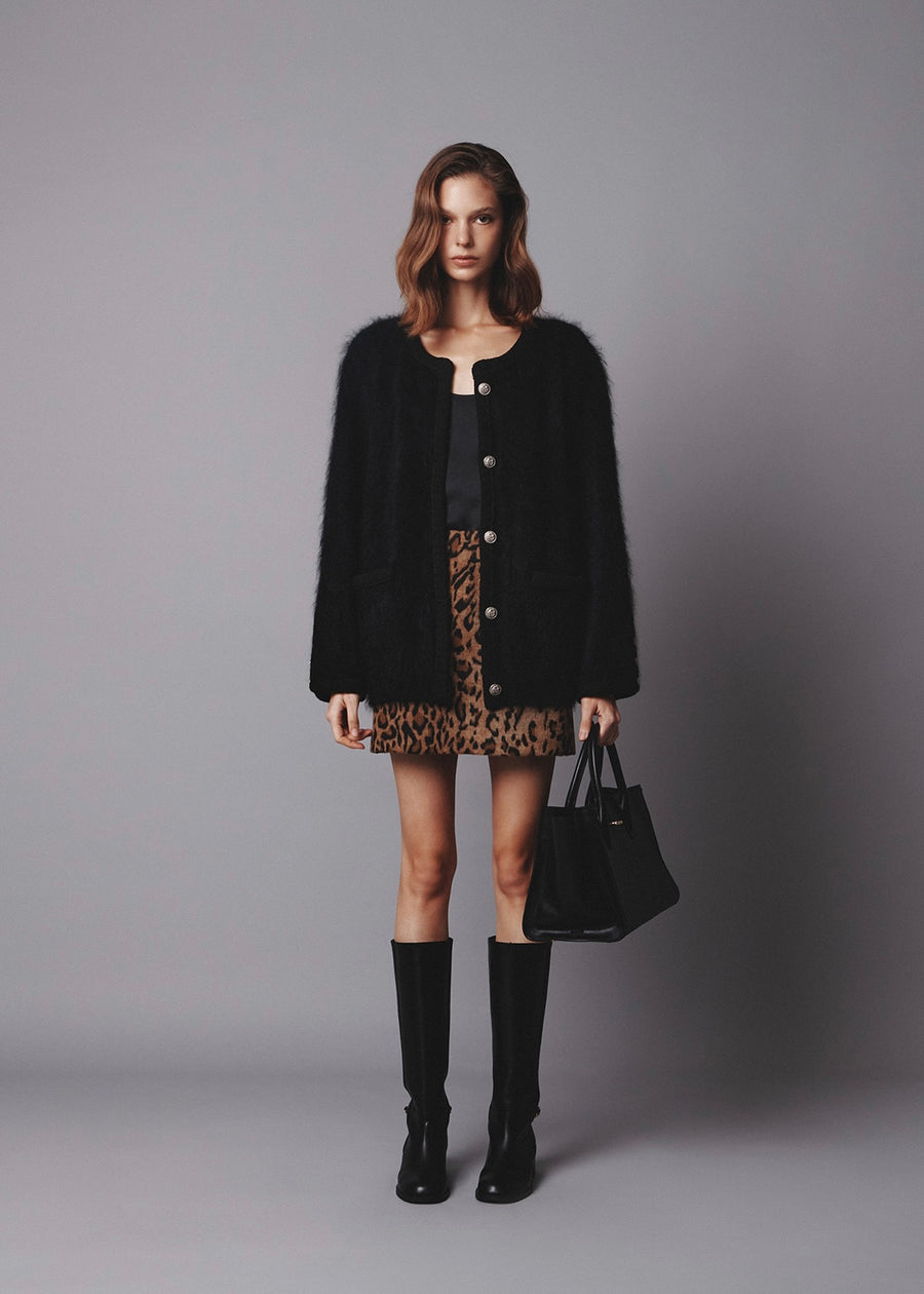 Elborn | Mond Mohair Knit Jacket (Black)