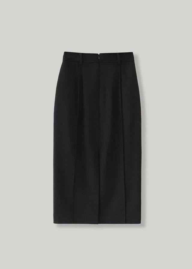 ELBORN | Douglas Wool Long Skirt (Black)