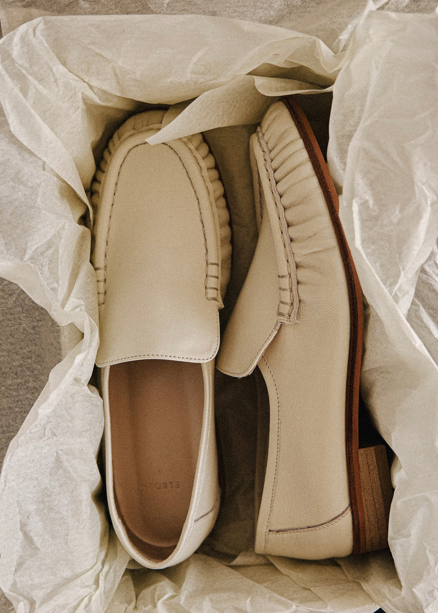 ELBORN | Mateo Leather Loafer (Ivory)