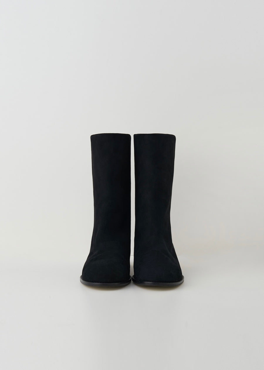 MOIA | 5% Off Suede middle boots (Black)