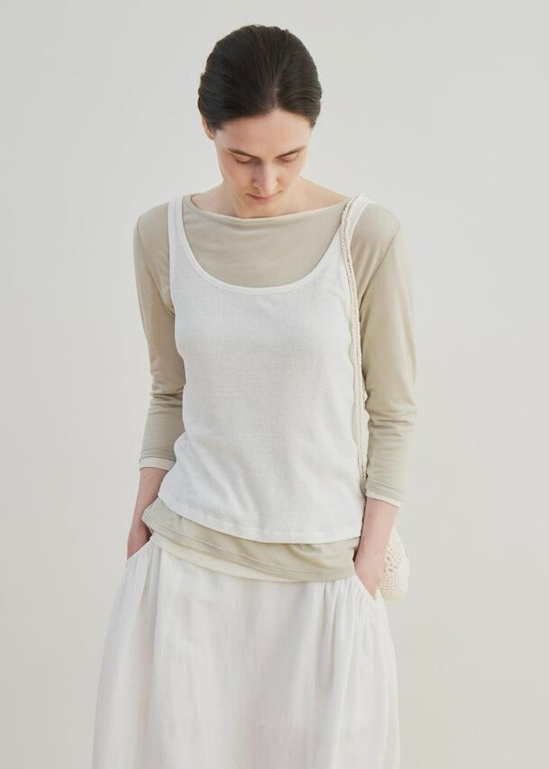 MOIA | Sleeveless T-shirt (White) Expected ship to 06/20/2025