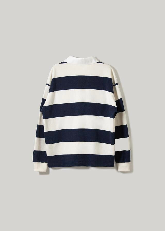 ELBORN | Kenny Stripe Rugby Shirts (Navy)