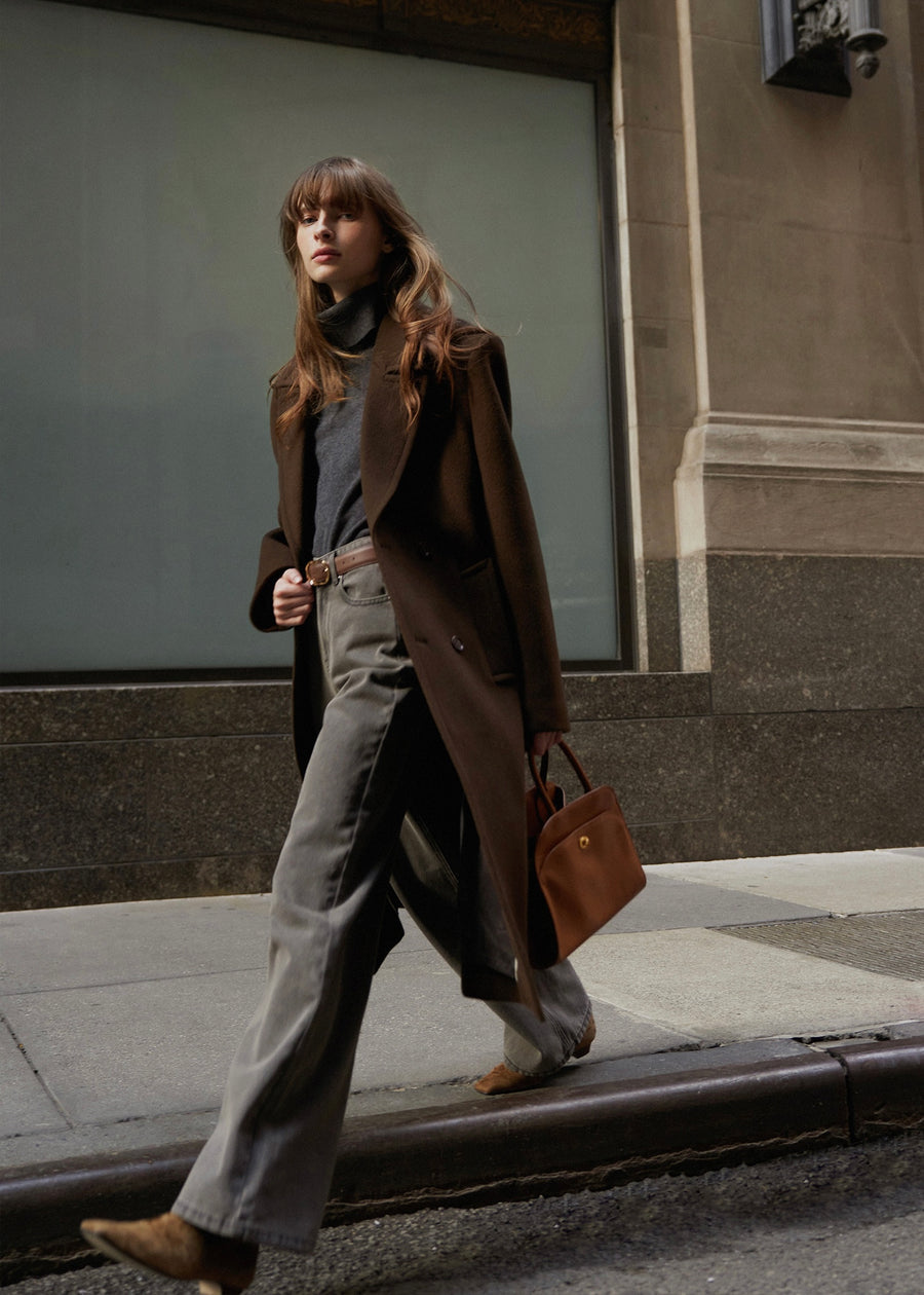 [RE-ORDER] ELBORN | Arch Cashmere Long Coat (Brown) Expected Ship To 12/06/2024