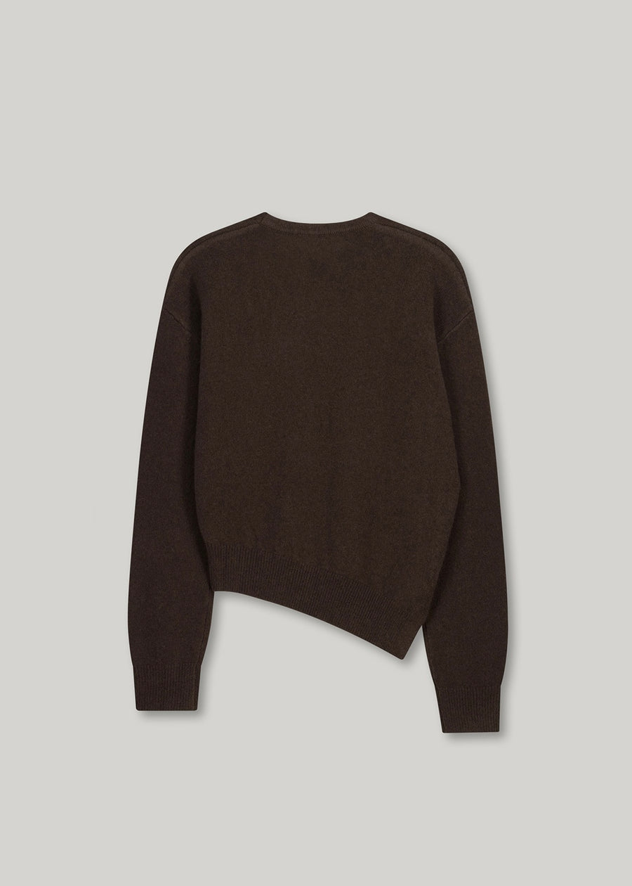 ELBORN | Aube Muffler Wool Knit Set-up (Brown)
