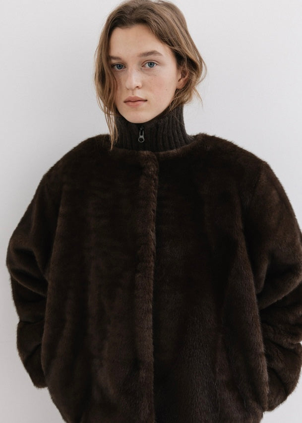 MOIA | 2Way Fur Coat (Brown) Expected ship to 12/12/2025