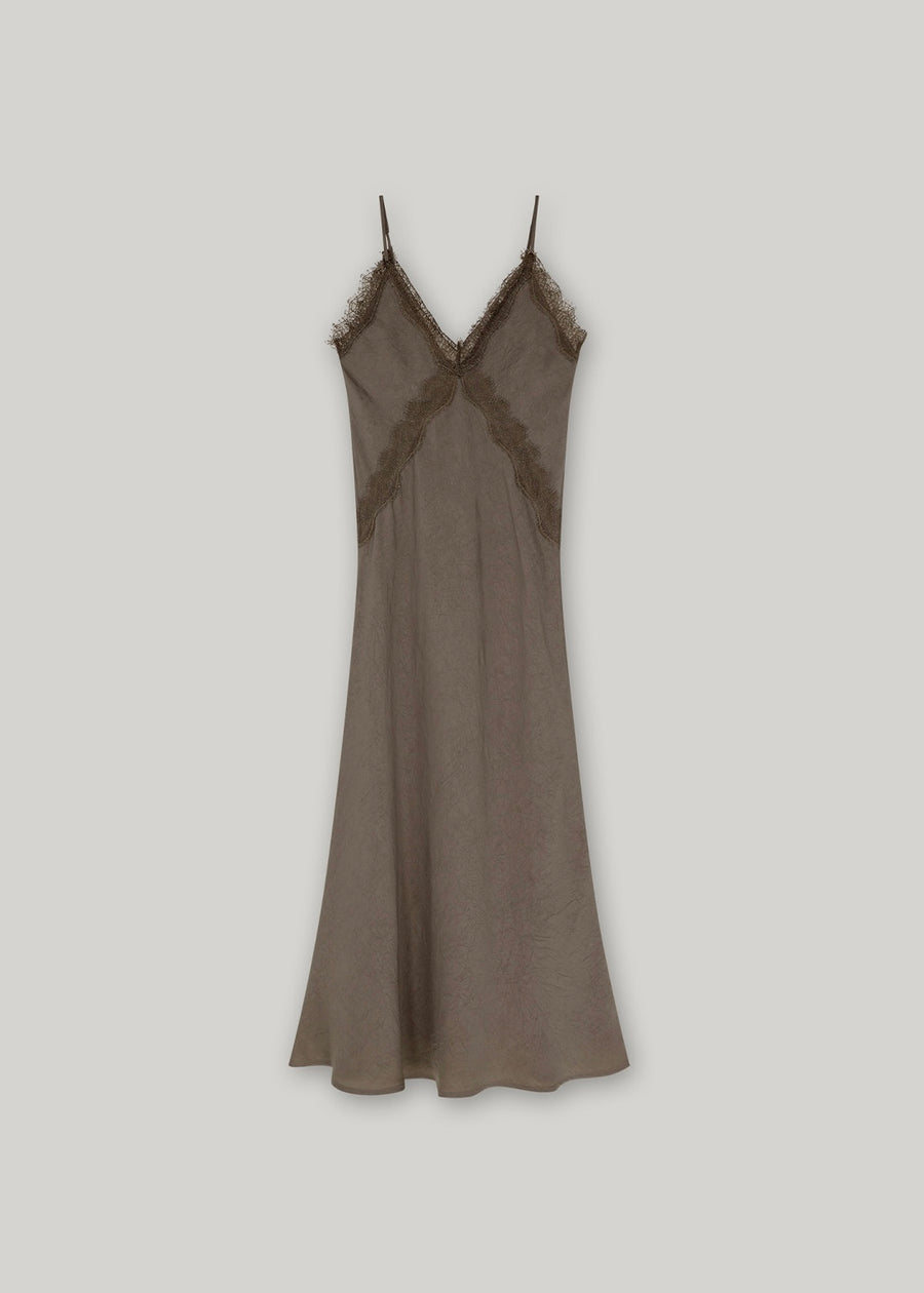 [2ND Re-Order] ELBORN | Elia Lace Dress (Khaki) Expected ship to 10/31 /2025