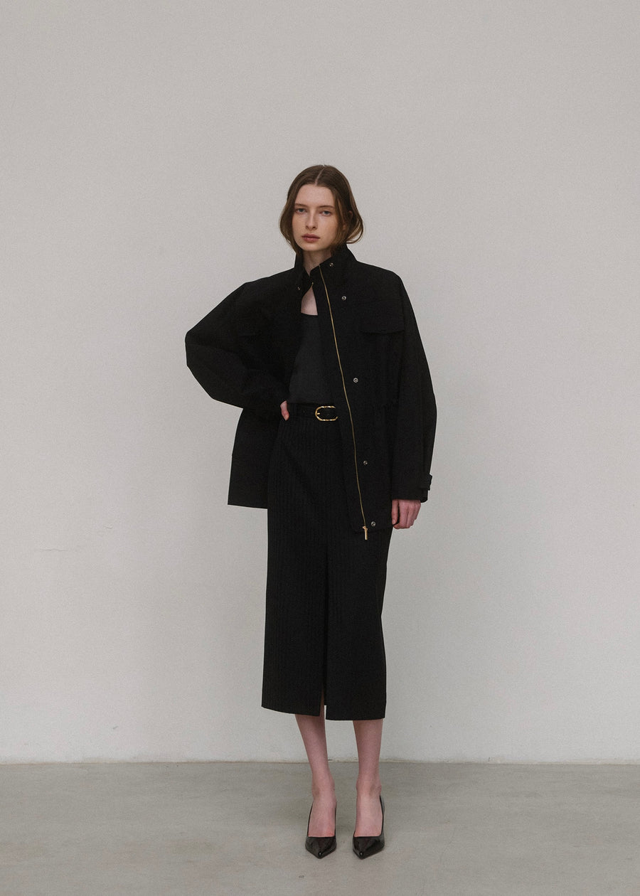 ELBORN | Hilda Cotton Safari Jacket (Black)