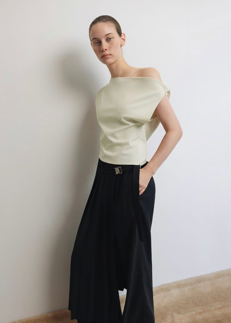 LEHA |  Rony Draped  Crepe Top (2 Colors) Expected ship to 06/27/2025