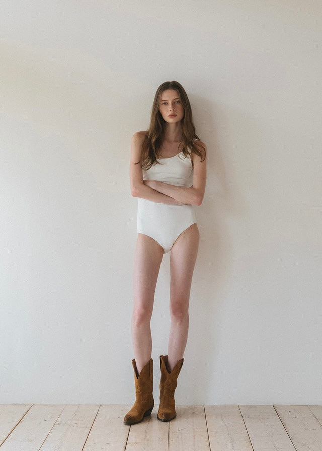 ELBORN | Sara One Shoulder Swim Suit (Ivory)