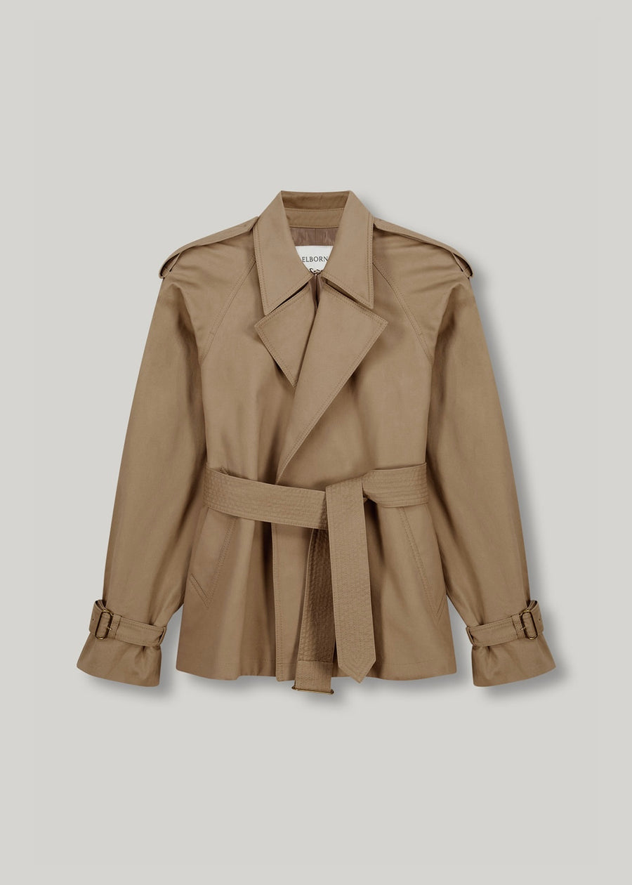 ELBORN | Levell Short Trench (Beige) Expected ship to 10/31/2025