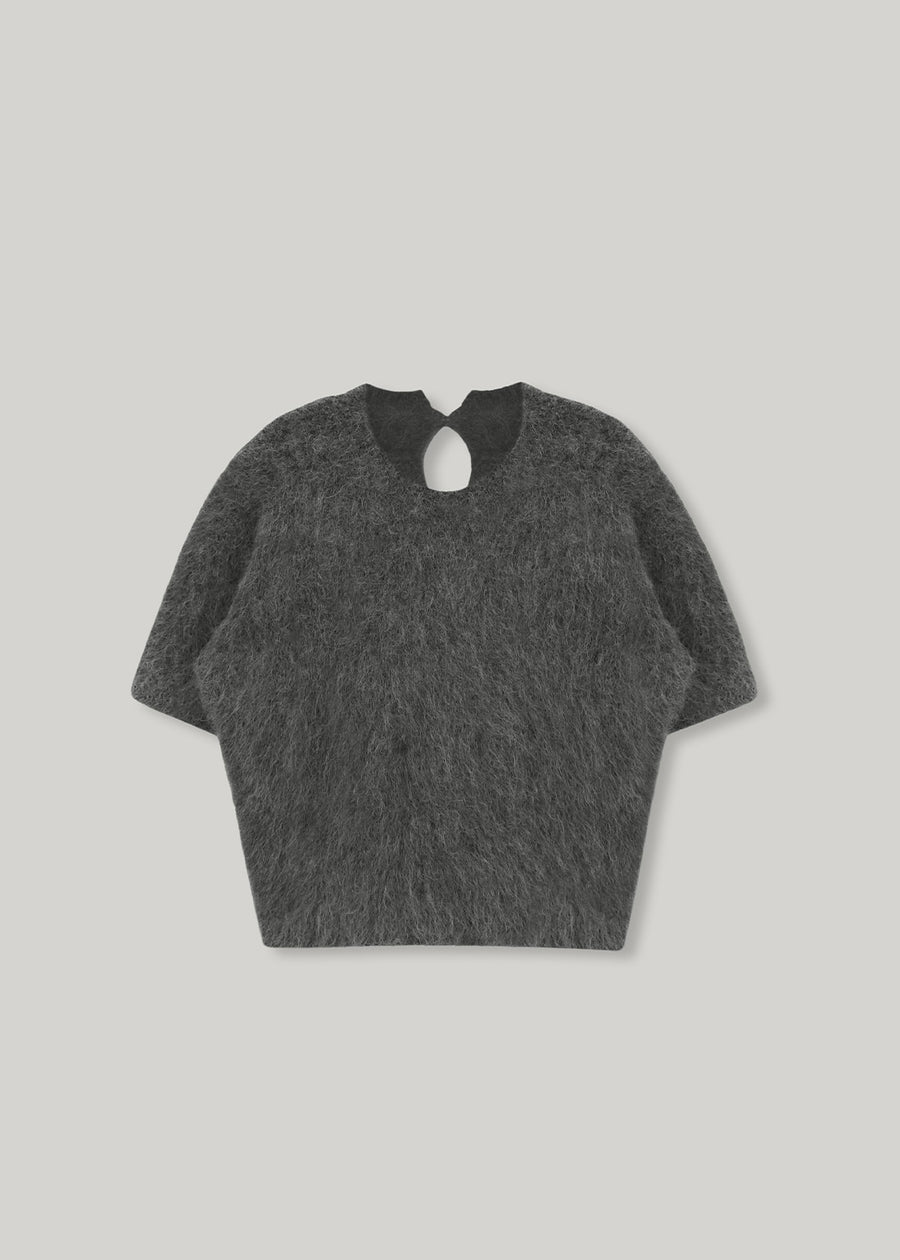 ELBORN | Nova Alpaca Knit Top (Charcoal)