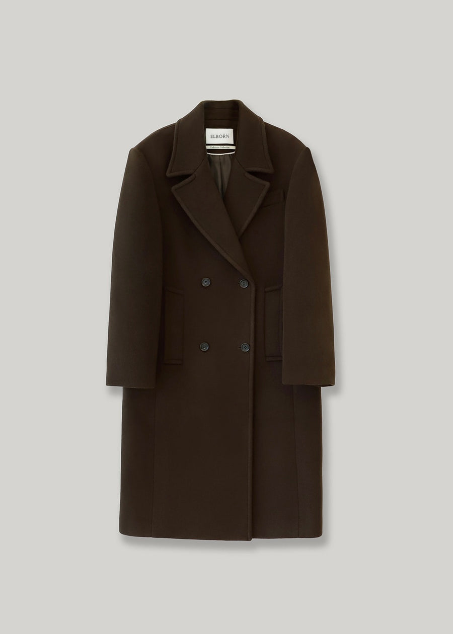 [RE-ORDER] ELBORN | Arch Cashmere Long Coat (Brown) Expected Ship To 12/06/2024