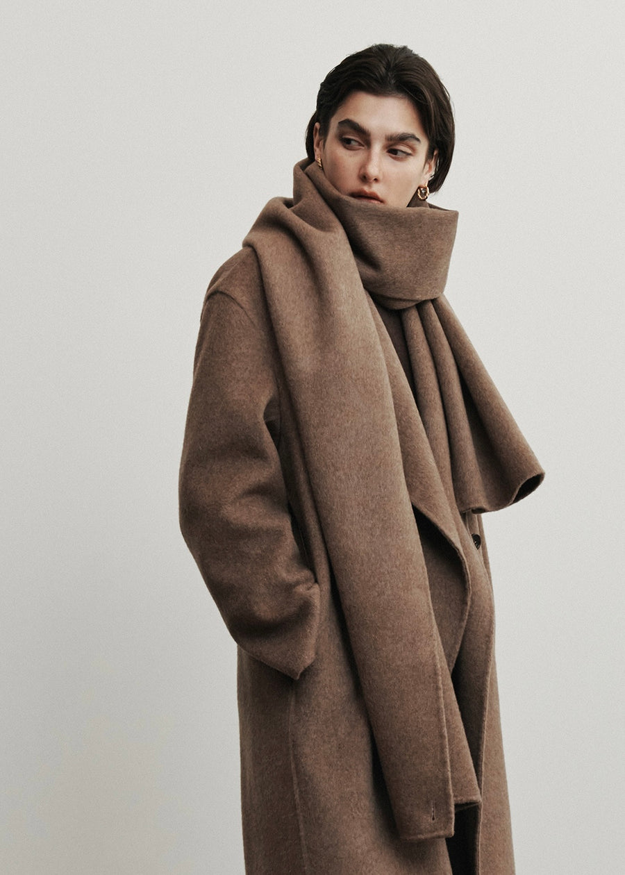 ELBORN | Tate Cashmere Hand-made Coat(Mocha)