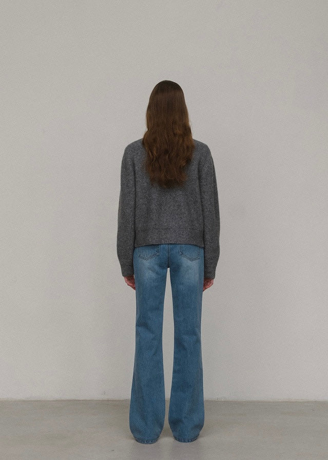 ELBORN | Dion Cashmere Knit Jacket (Charcoal)