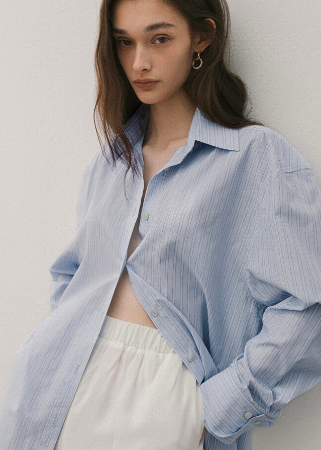 Elborn | Baron Over-Sized Shirt (Blue)