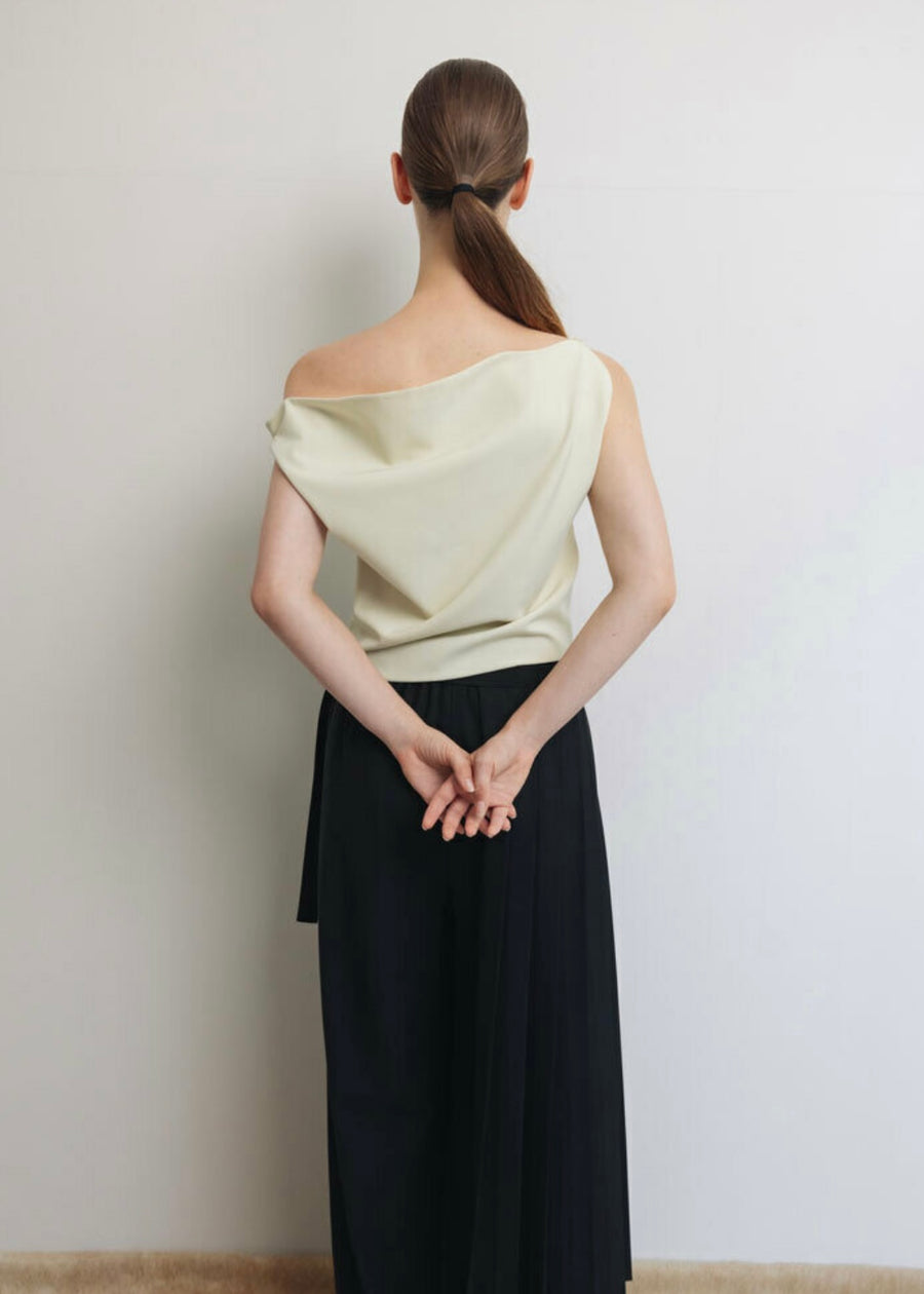 LEHA |  Rony Draped  Crepe Top (2 Colors) Expected ship to 06/27/2025