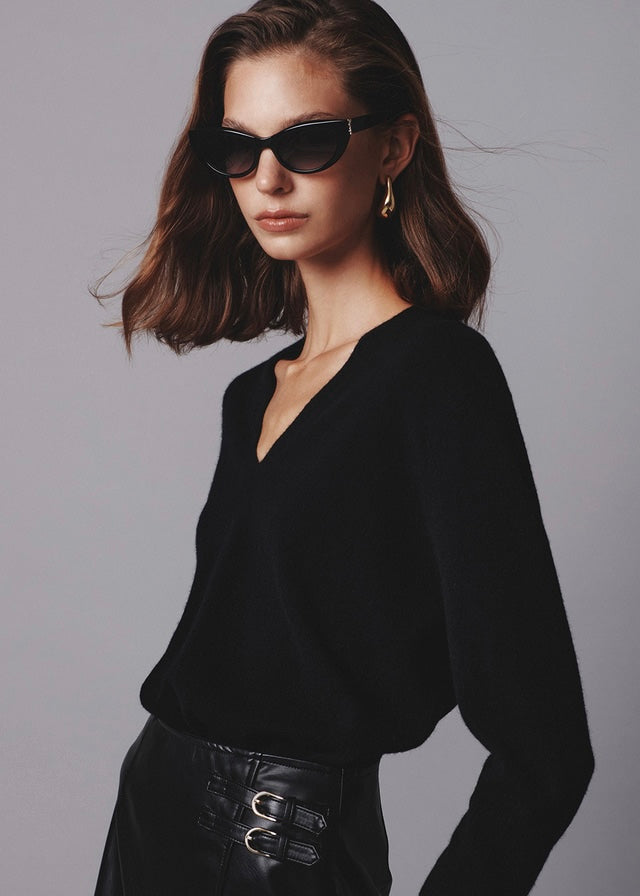 Pre-Order ELBORN | Lavina Vegan leather Skirt (Black)