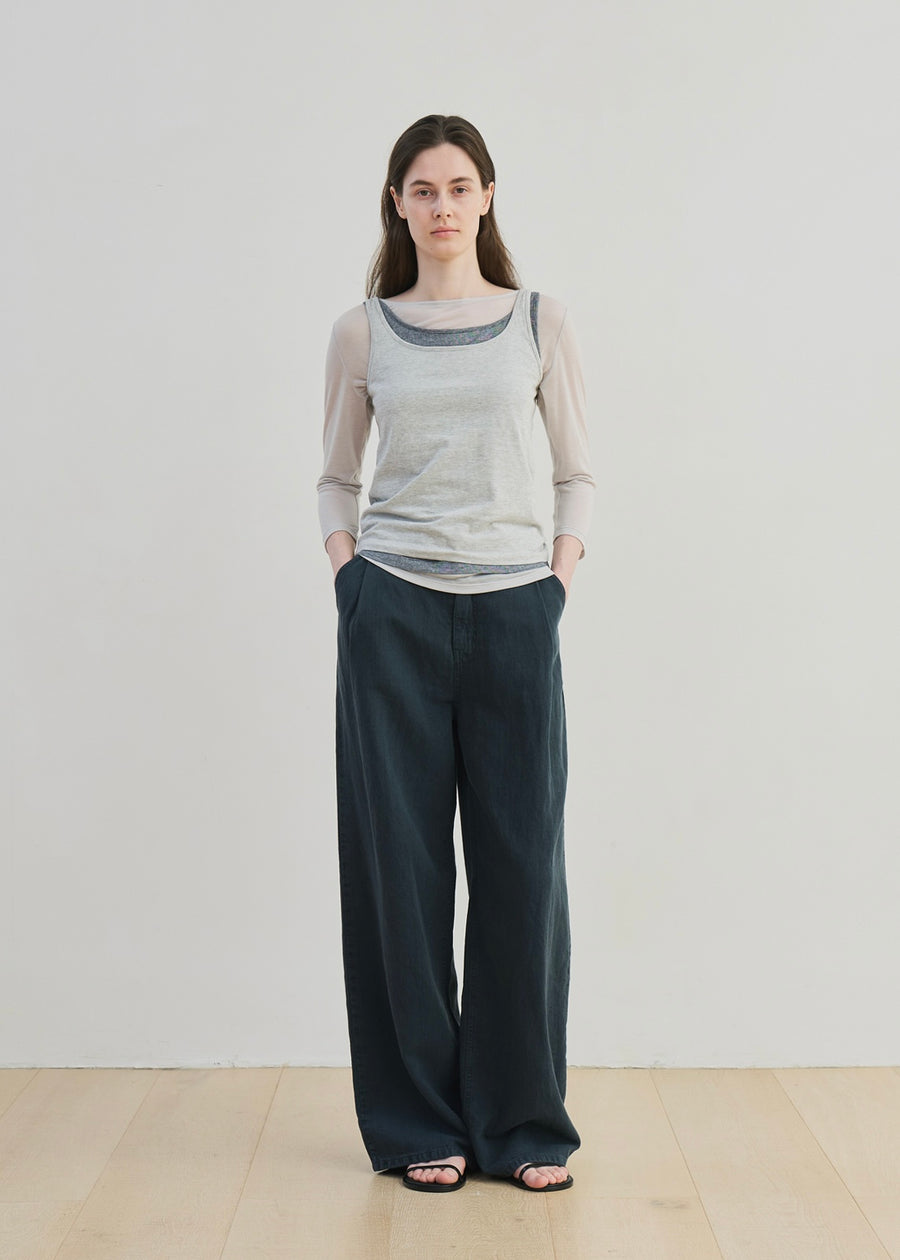 MOIA  | Linen Dyed Denim (Teal Blue) Expected ship to 07/11/2025