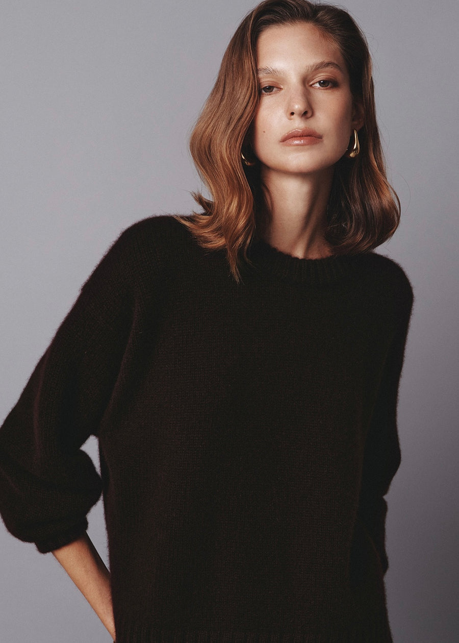 Elborn | May Cashmere Sweater (Brown) Expected ship to 10/31/2025