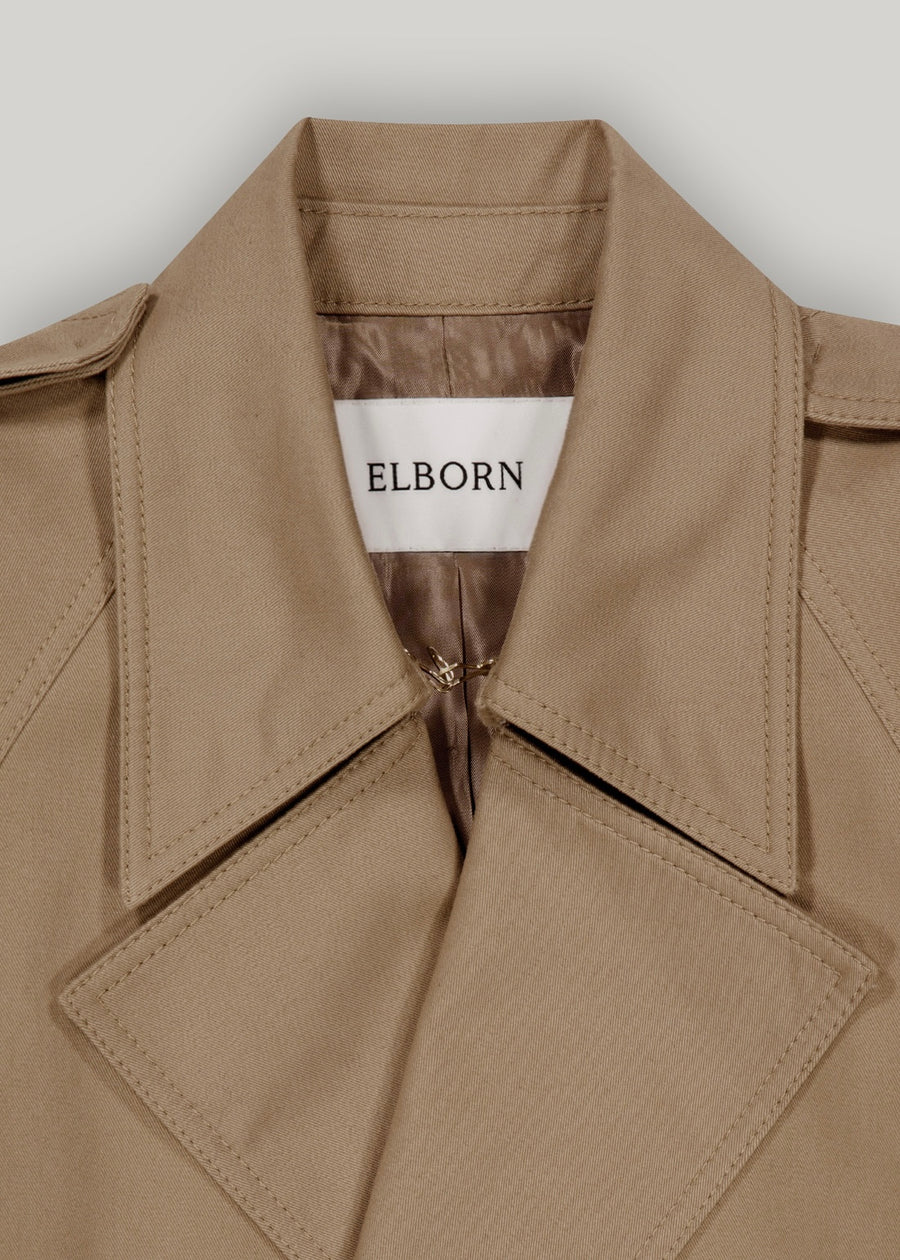 ELBORN | Levell Short Trench (Beige) Expected ship to 10/31/2025