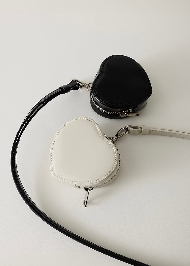 LEHA | Heart Leather Charm Bag (2 Colors)