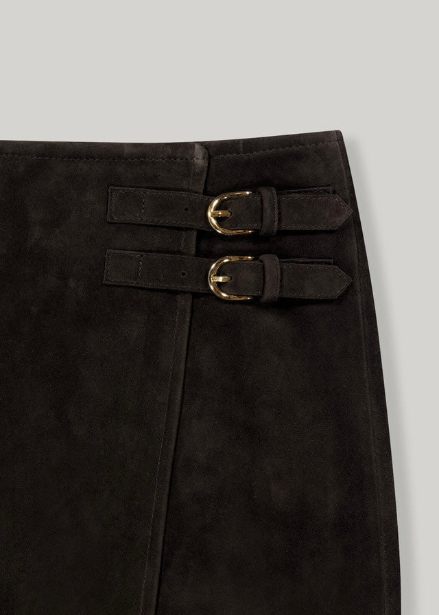 ELBORN | Lavina Suede Skirt (Brown) Expected ship to 09/12/2025