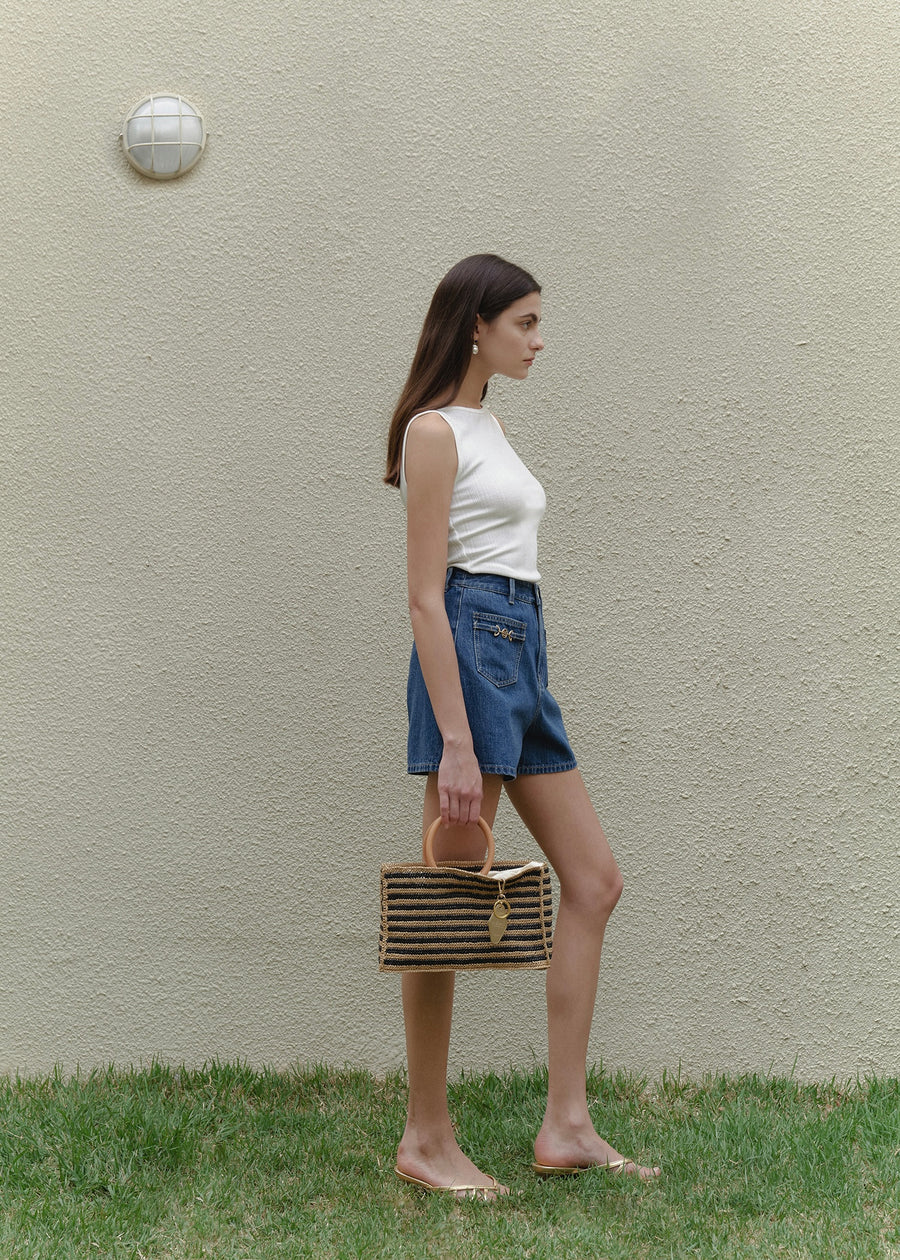 ELBORN | Eliana Denim Shorts (Blue)