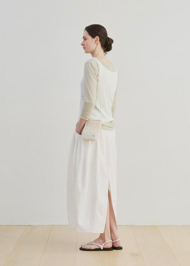 MOIA  | Shirring Cocoon Skirt (Ivory)
