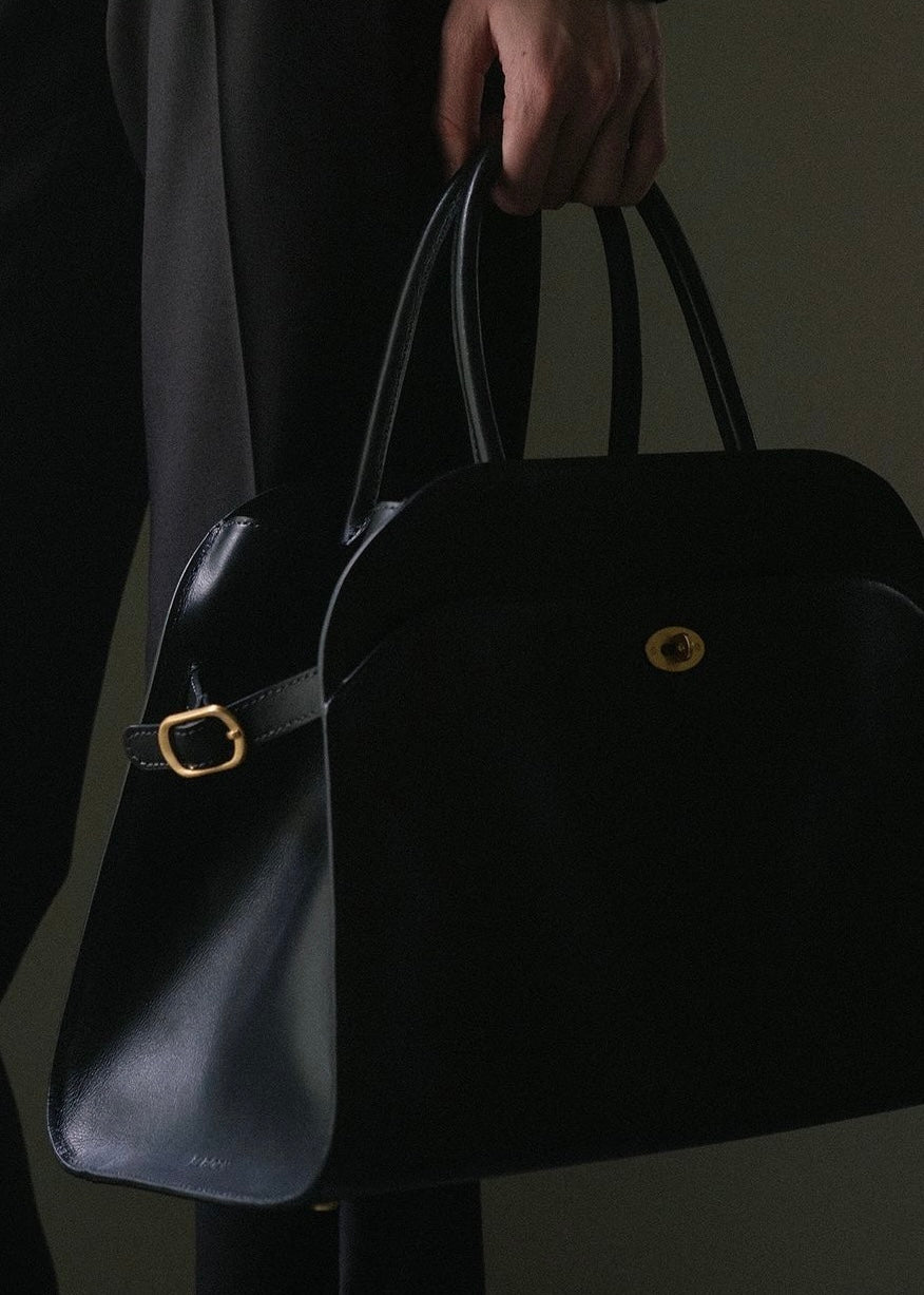 [4TH] ELBORN | Momet Leather Tote Bag (Black Leather) Expected ship to 05/19/2025
