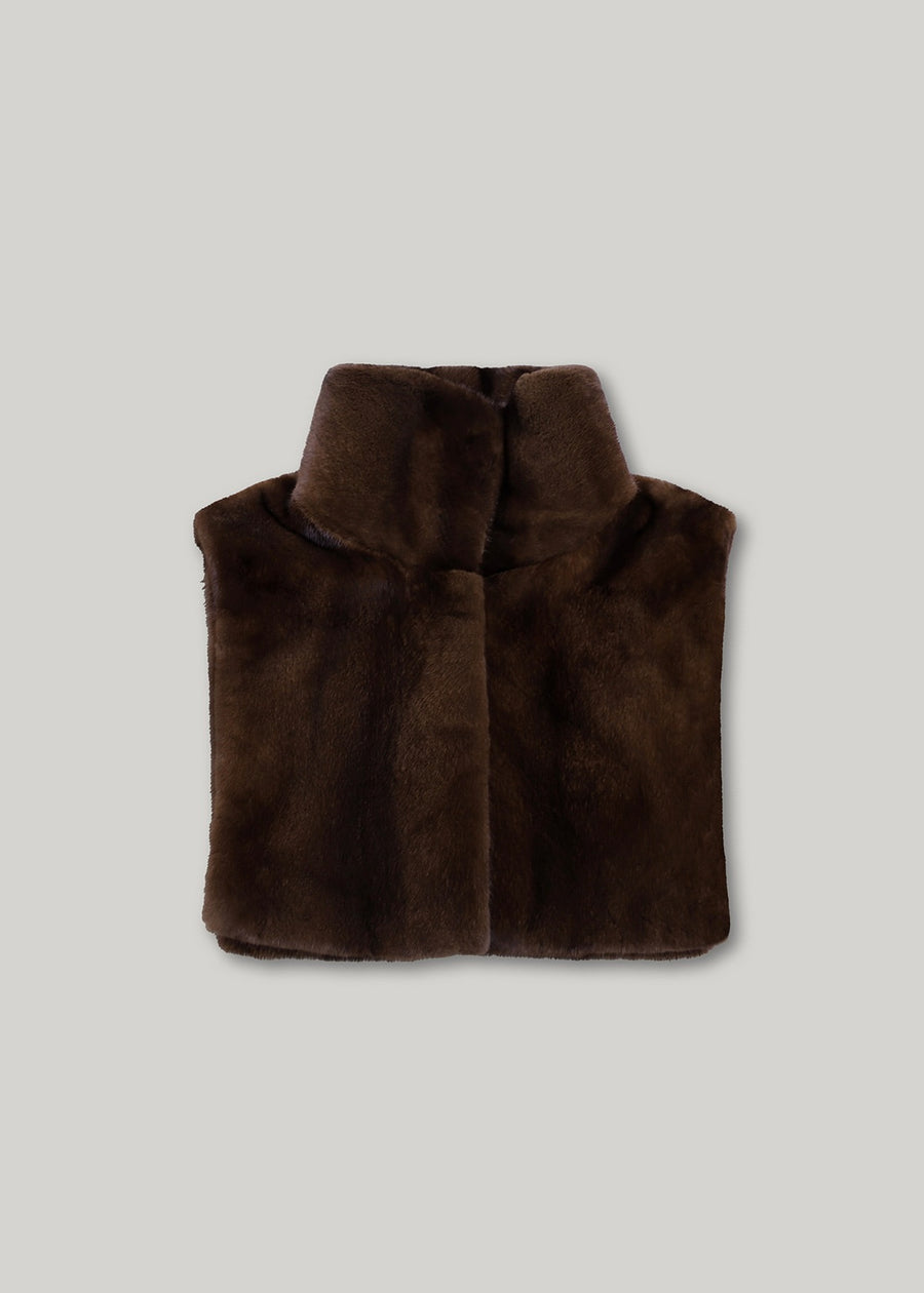 ELBORN | [Earlybird 10%] Rochelle Mink Fur Vest (Brown) Expected ship to 12/12/2025