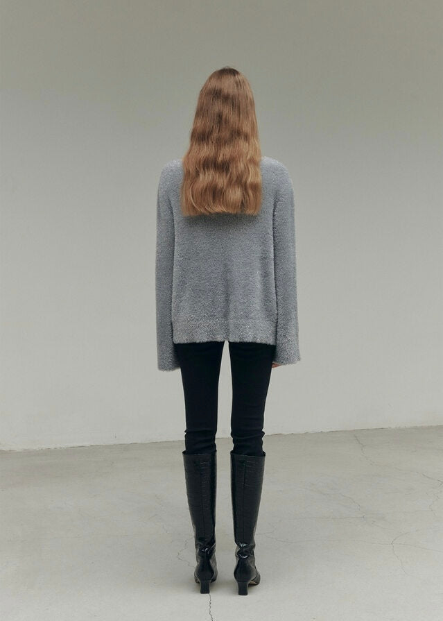 ELBORN | Vendome Leather Long Boots (Croc Black) Expected to ship 12/29/2023