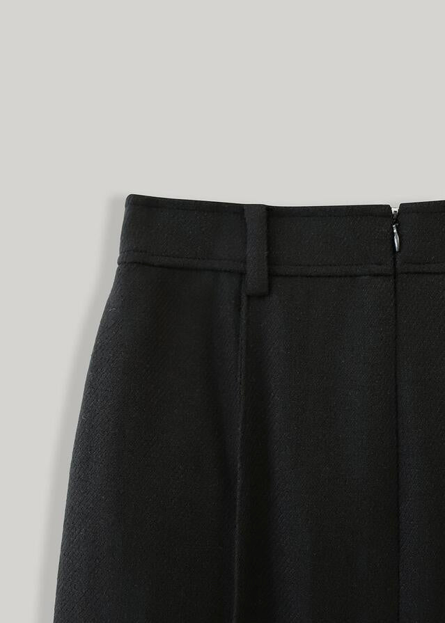 ELBORN | Douglas Wool Long Skirt (Black)