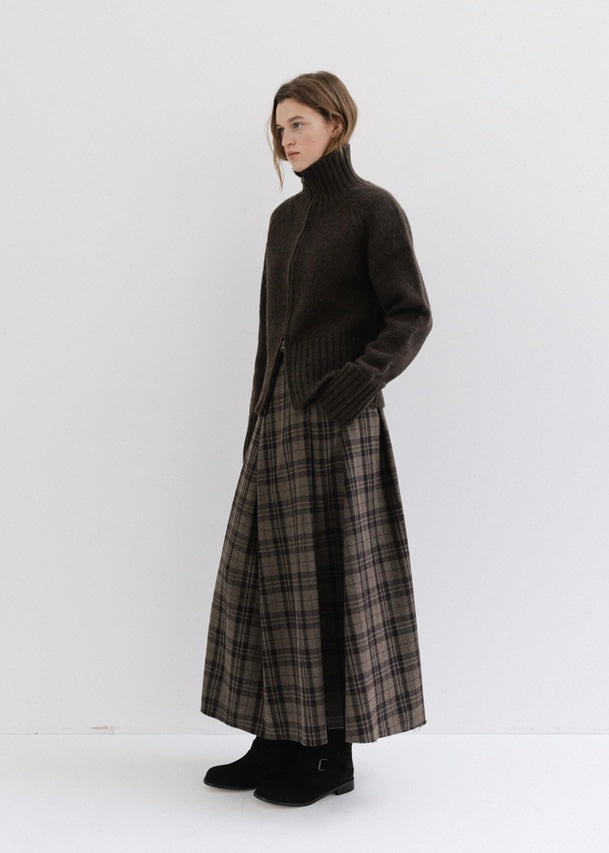 MOIA | Turtleneck Zip-Up Knit (Brown) Expected ship to 12/12/2025