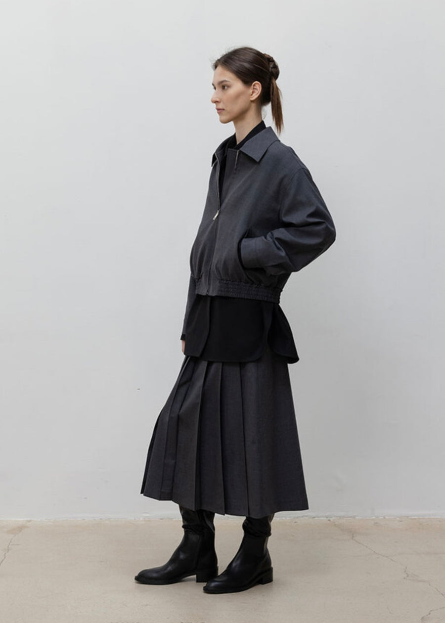 LEHA | Vato Pleated Skirt (Dark Grey) Expected ship to 12/05/2022