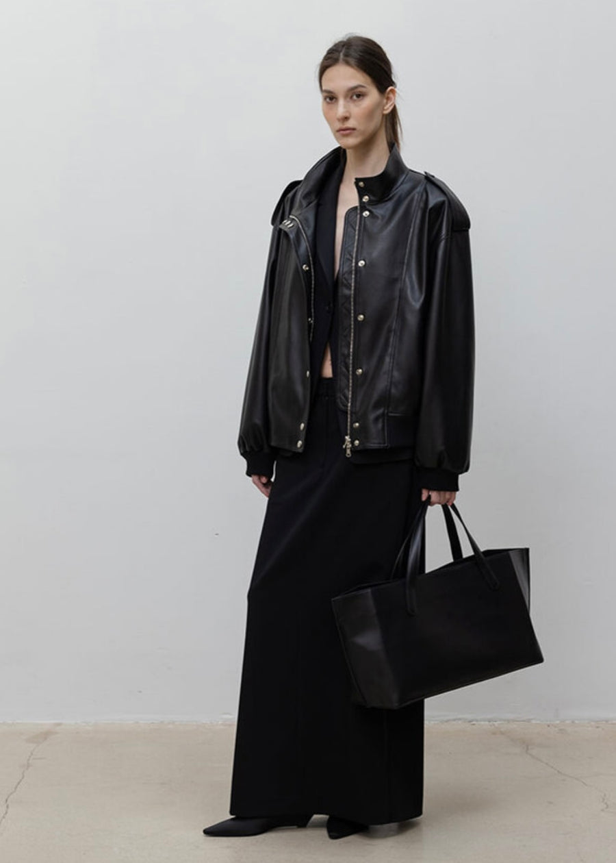 LEHA | Pace Vegan Leather Jacket (Black)