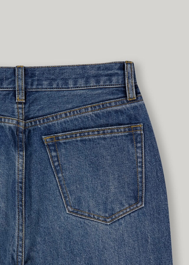 ELBORN | Emilin Straight Denim Pants (Blue)