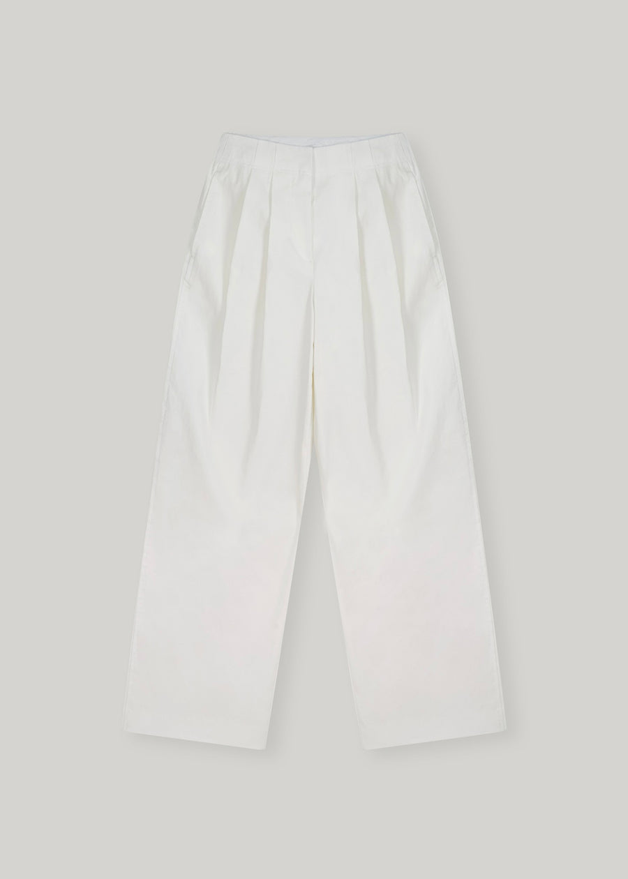 ELBORN | Willow Cotton Slacks (White)