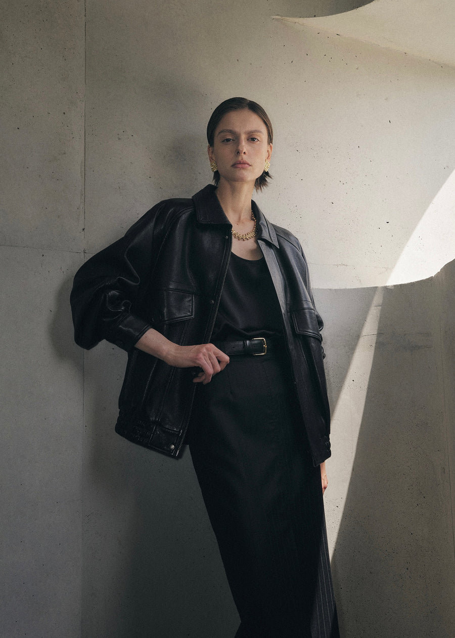 2ND ELBORN | Lumen Leather Jacket (Black) Expected ship to 09/12/2025