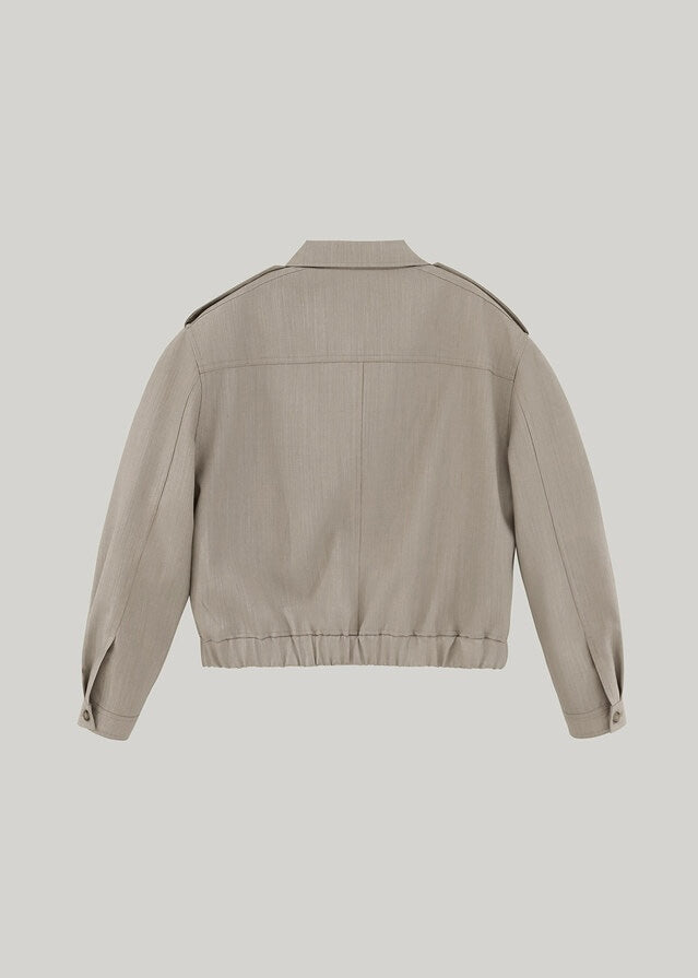 ELBORN | Gannet Wool Bomber Jacket (Beige)