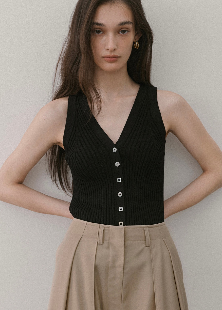 ELBORN | Marin Knit Vest Top (Black)