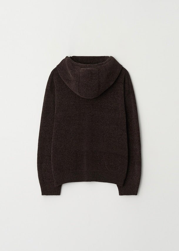 MOIA | Velvet Knit Hoodie (Dust Cocoa) Expected ship to 12/12/2025