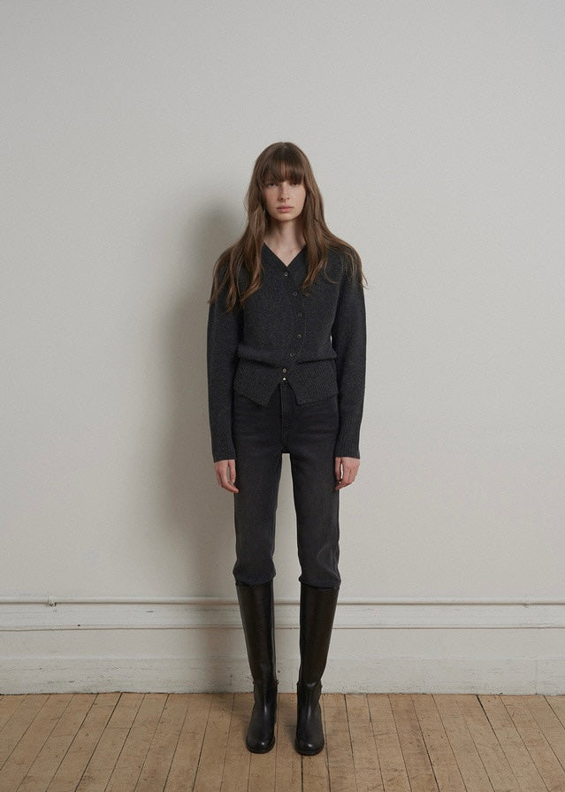 ELBORN | Kylie Straight Denim Pants (Dark Grey)