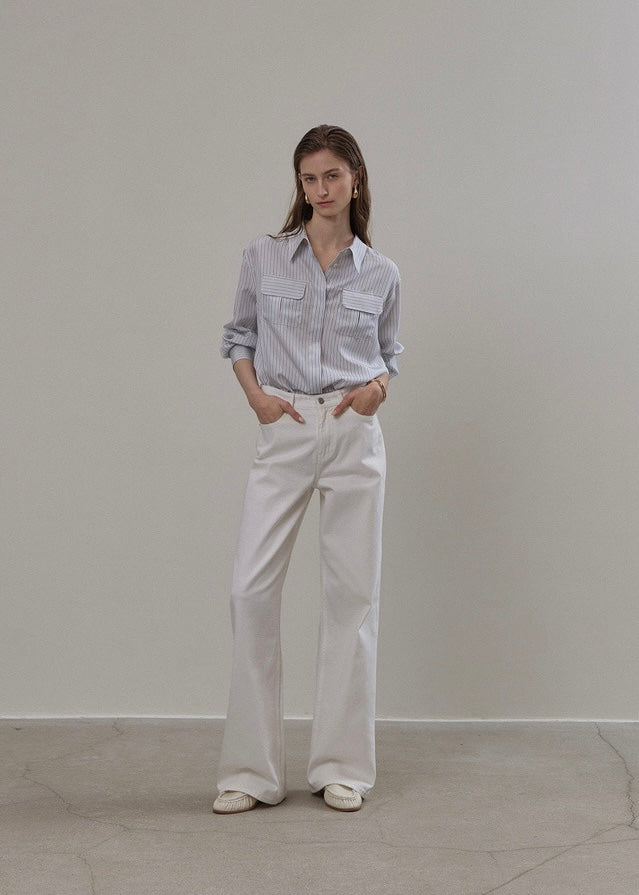 [2nd] ELBORN | Apollo Wide Denim Pants (White) Expected ship to 05/16/2025)