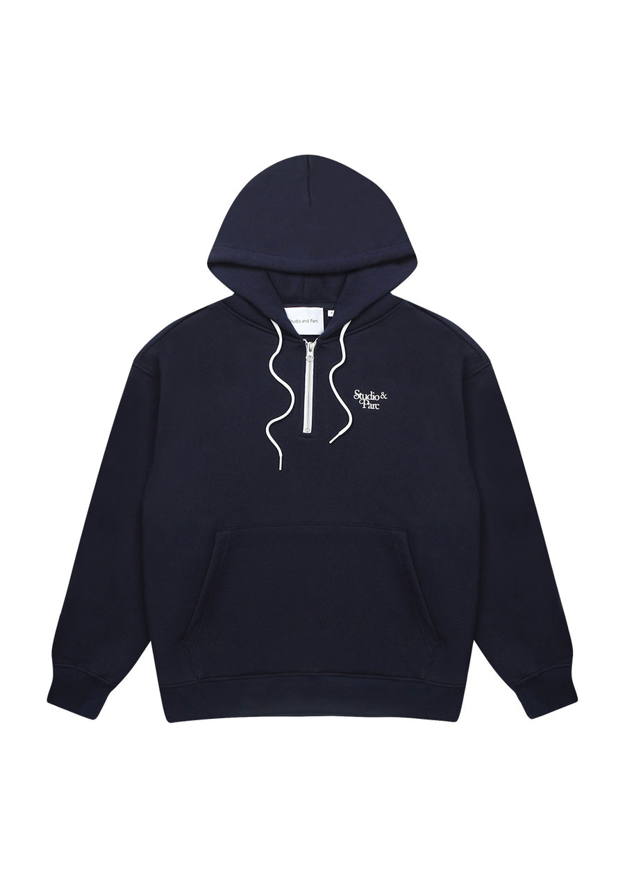 STUDIO & PARK | Half - Zip Hoodie (Navy)