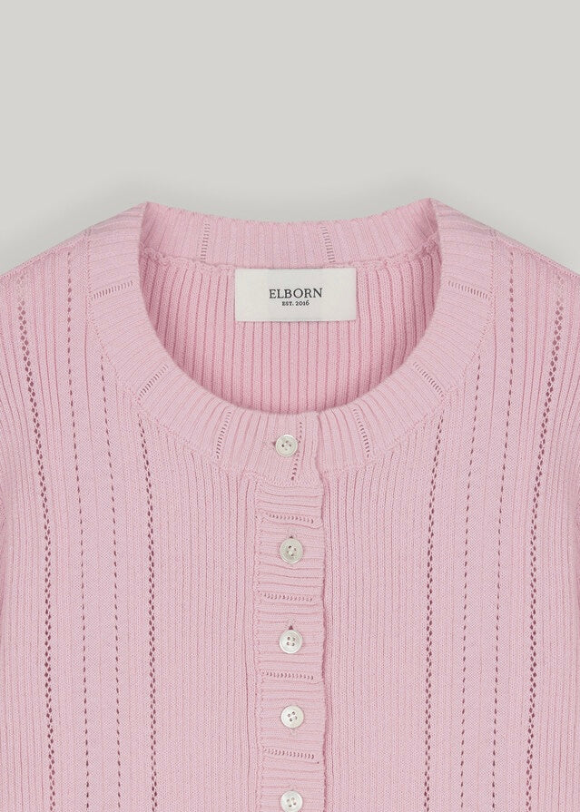 Elborn | Sage Knit Cardigan (Pink)