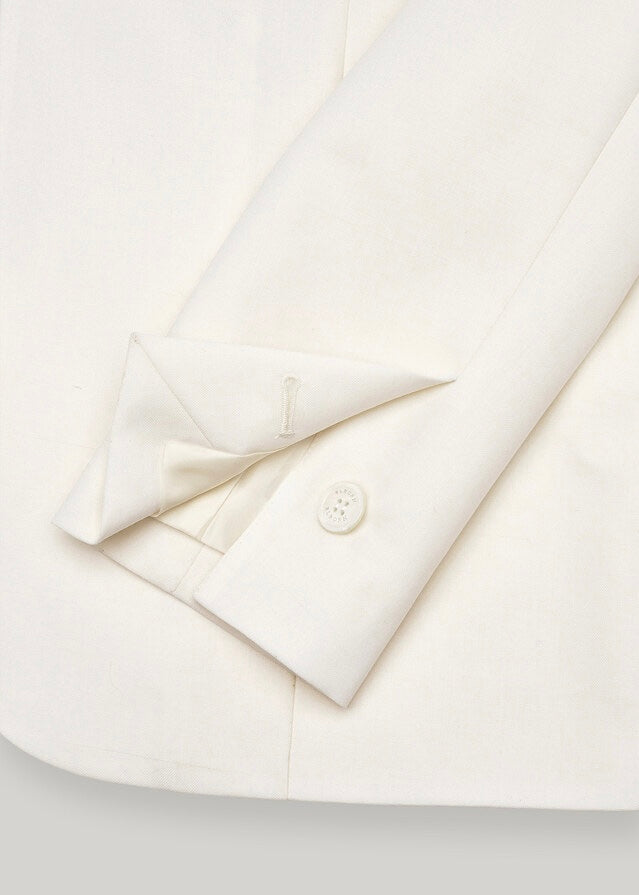 ELBORN | Brace Layered Wool Jacket (Ivory)