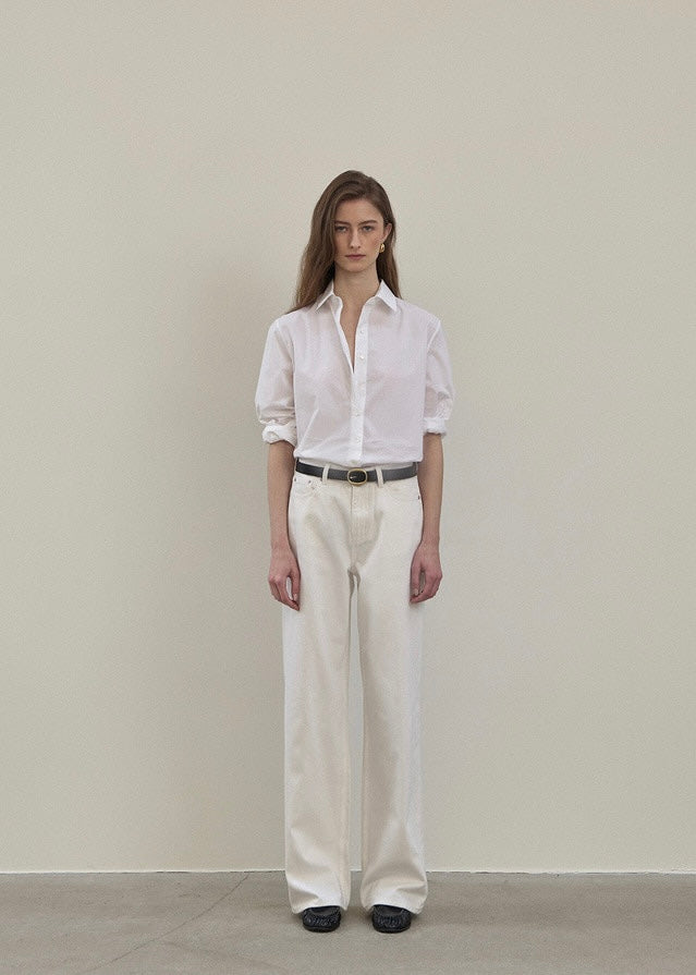 [2nd] ELBORN | Apollo Wide Denim Pants (White) Expected ship to 05/16/2025)